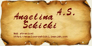 Angelina Sekicki vizit kartica